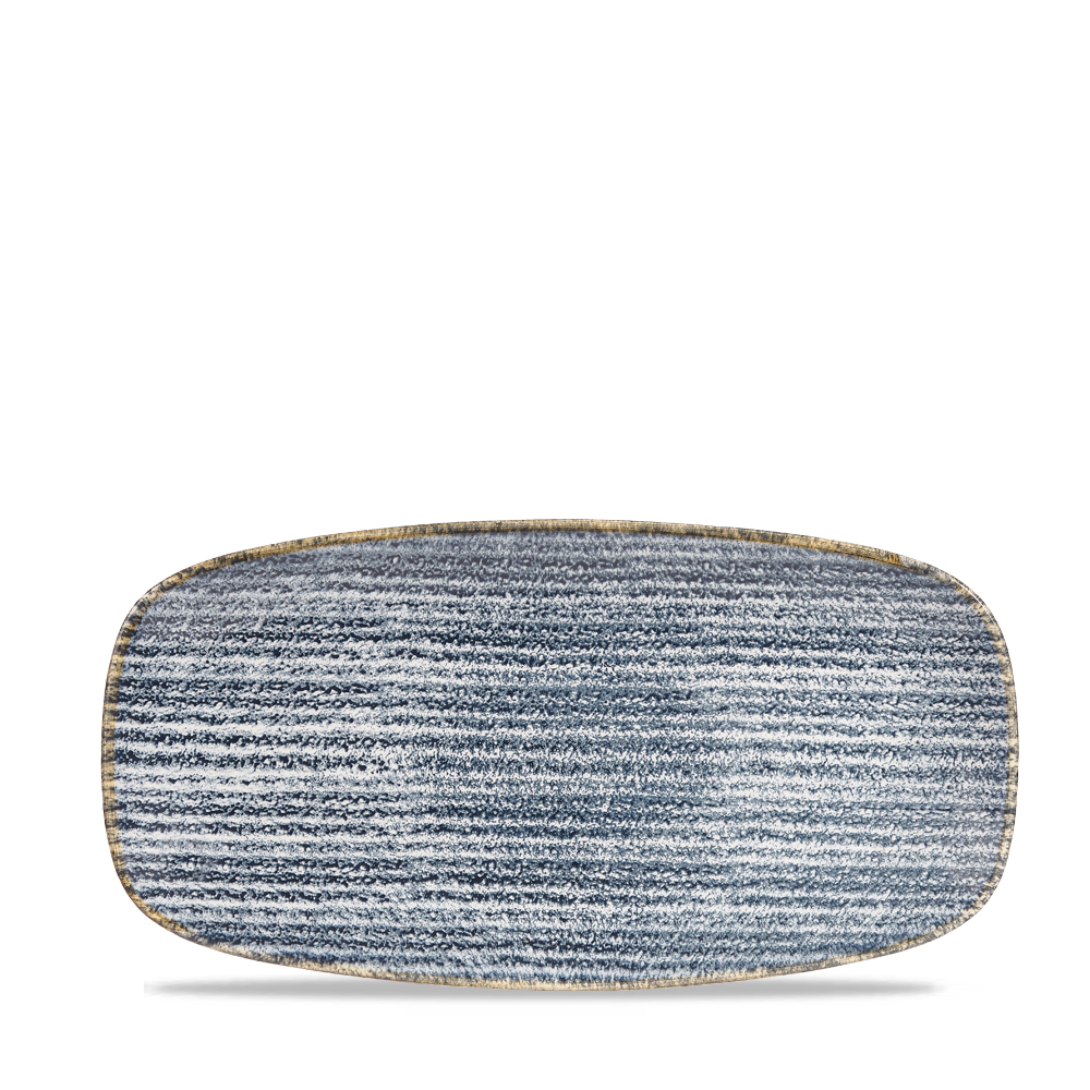 Platte eckig 30x15cm HOMESPUN slate blue