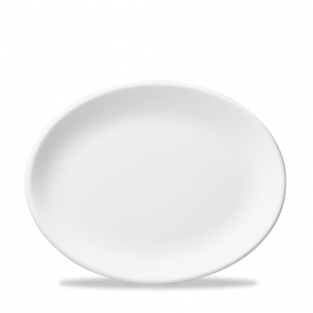 Platte oval 34cm WHITE