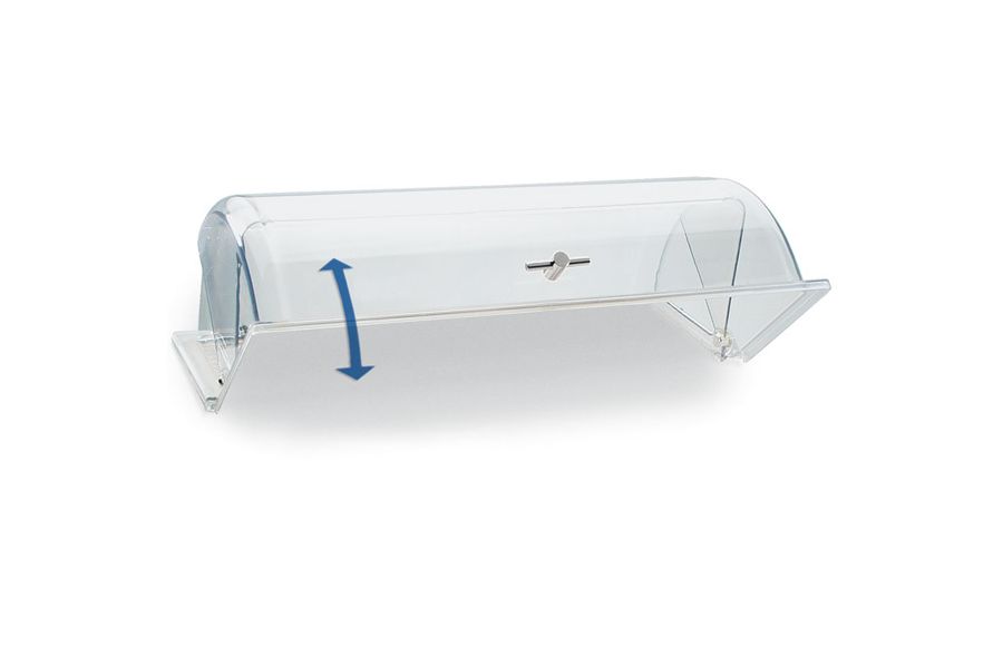 07390 Rolltop-Haube transparent GN 1/1 L:53cm B:32,5cm H:19cm