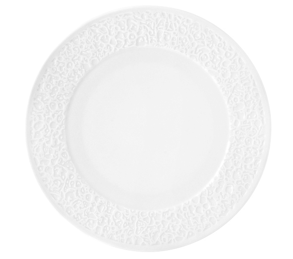 Teller flach 28 cm Relief schmal Nori weiss Teller flach 28 cm Relief schmal Nori weiss