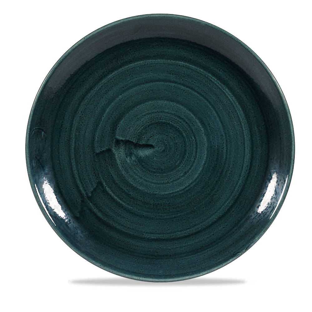 Teller flach coup 28,8cm STONECAST PATINA rustic teal