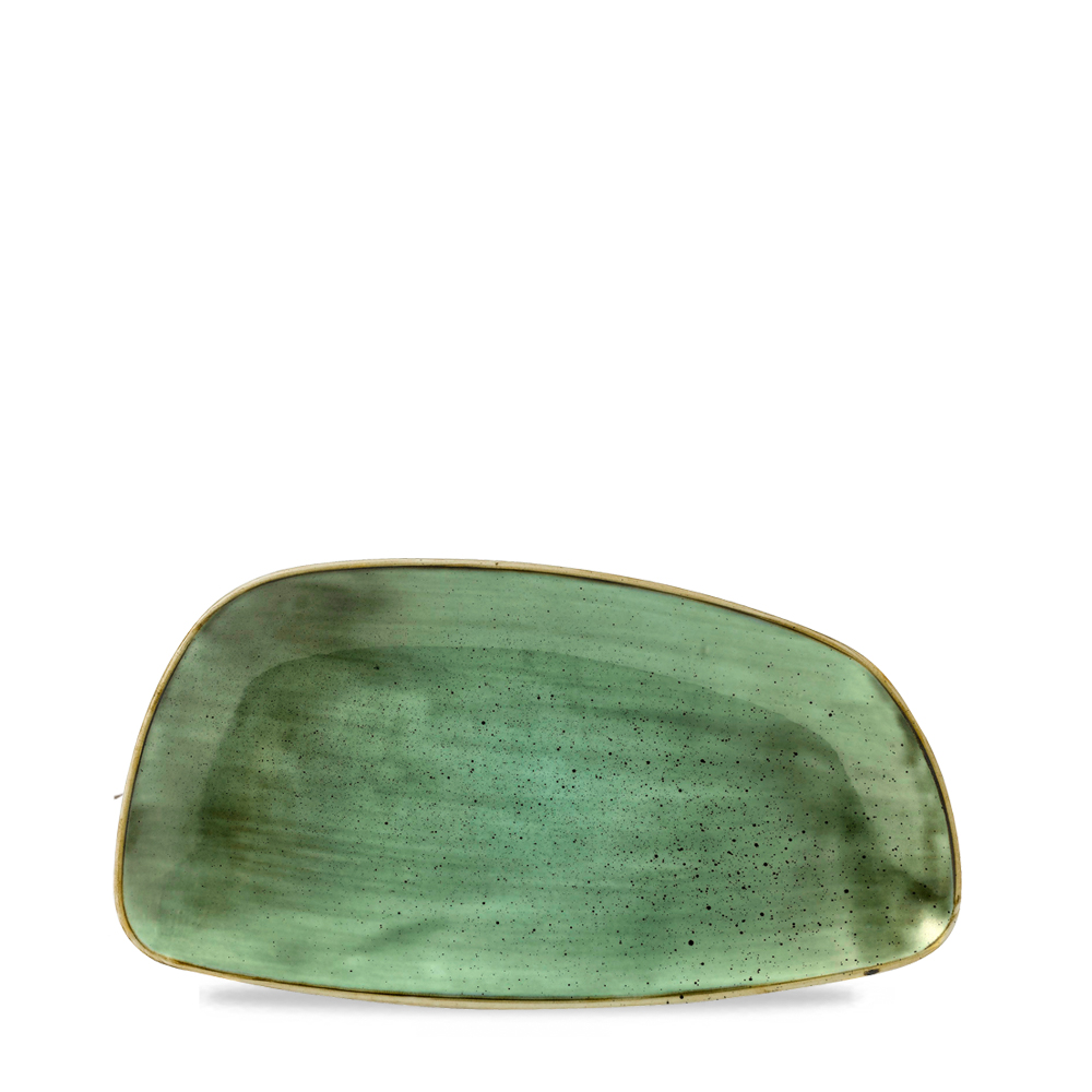 Platte oval 30x15,5cm STONECAST samphire green