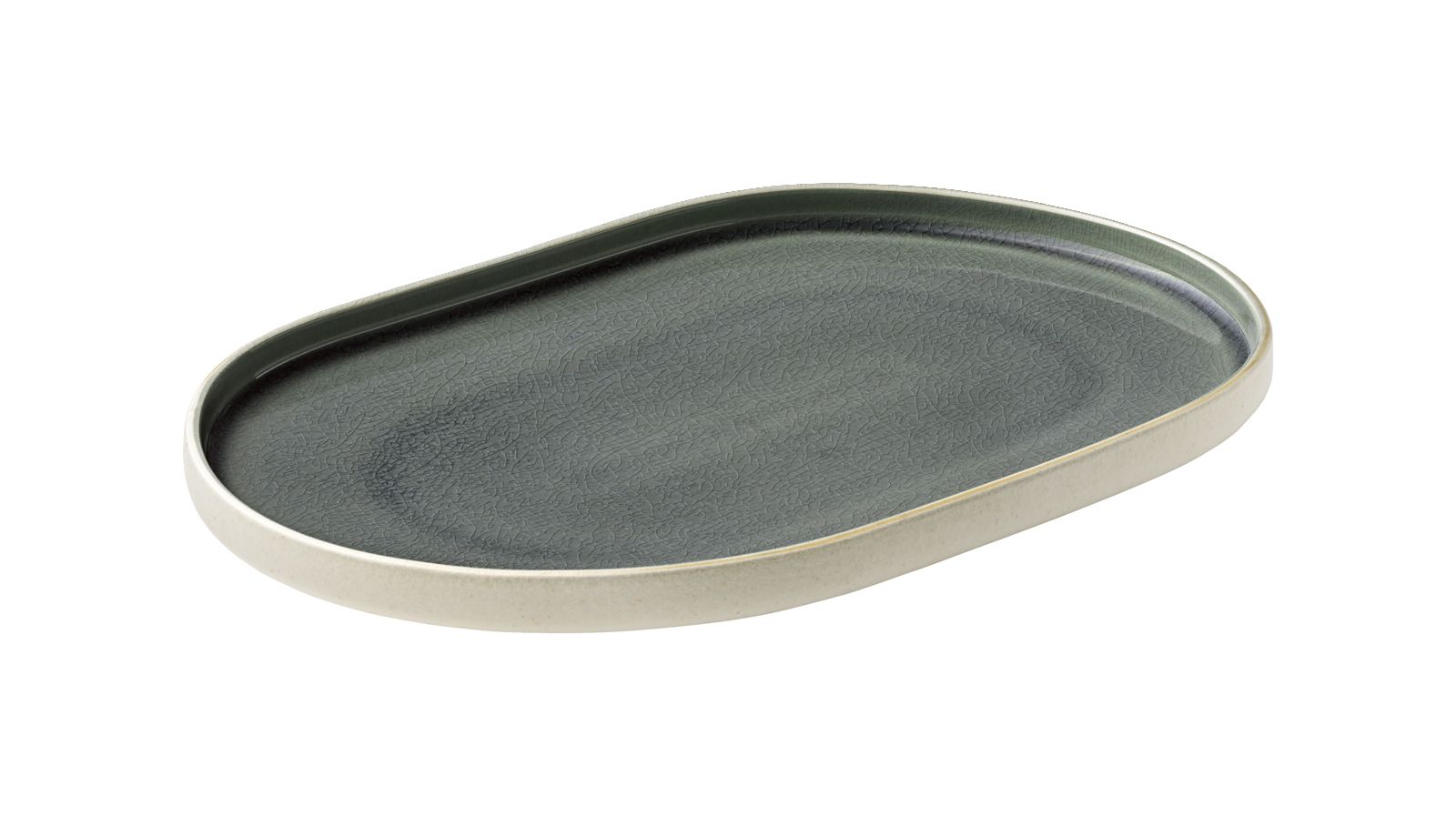 Platte oval 30cm NARA grau