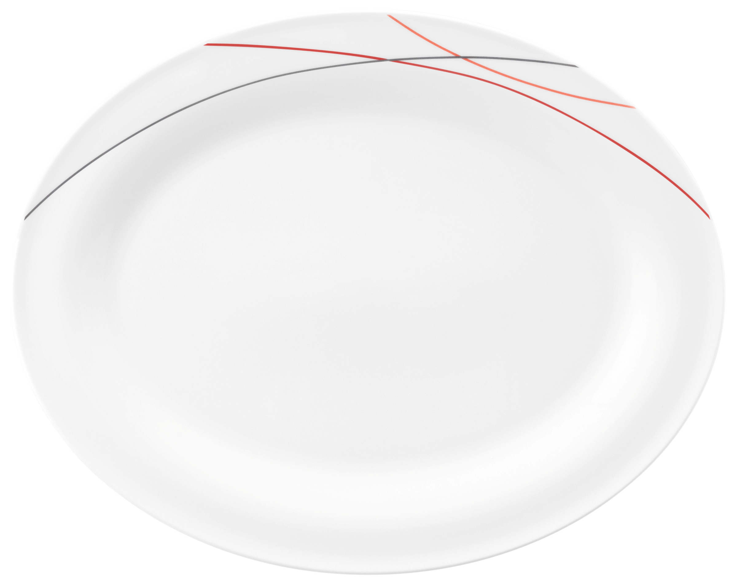 Platte oval oval 35cm COMMUNITY red line