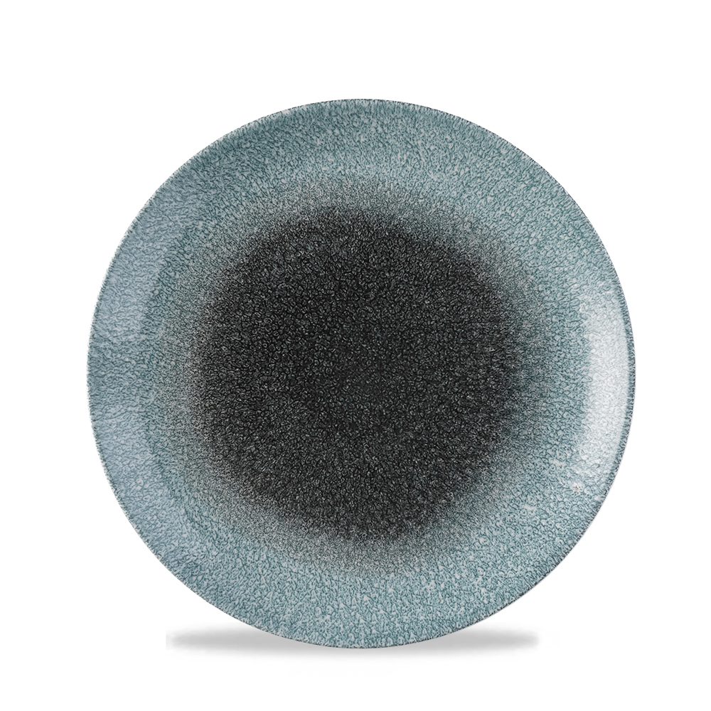 155296 Teller halbtief rund 28,1cm STUDIO PRINTS RAKU DUO Topaz Quartz