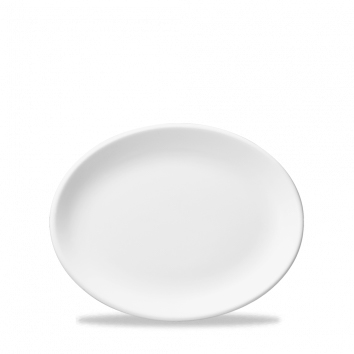141841 Platte oval 25,4cm WHITE