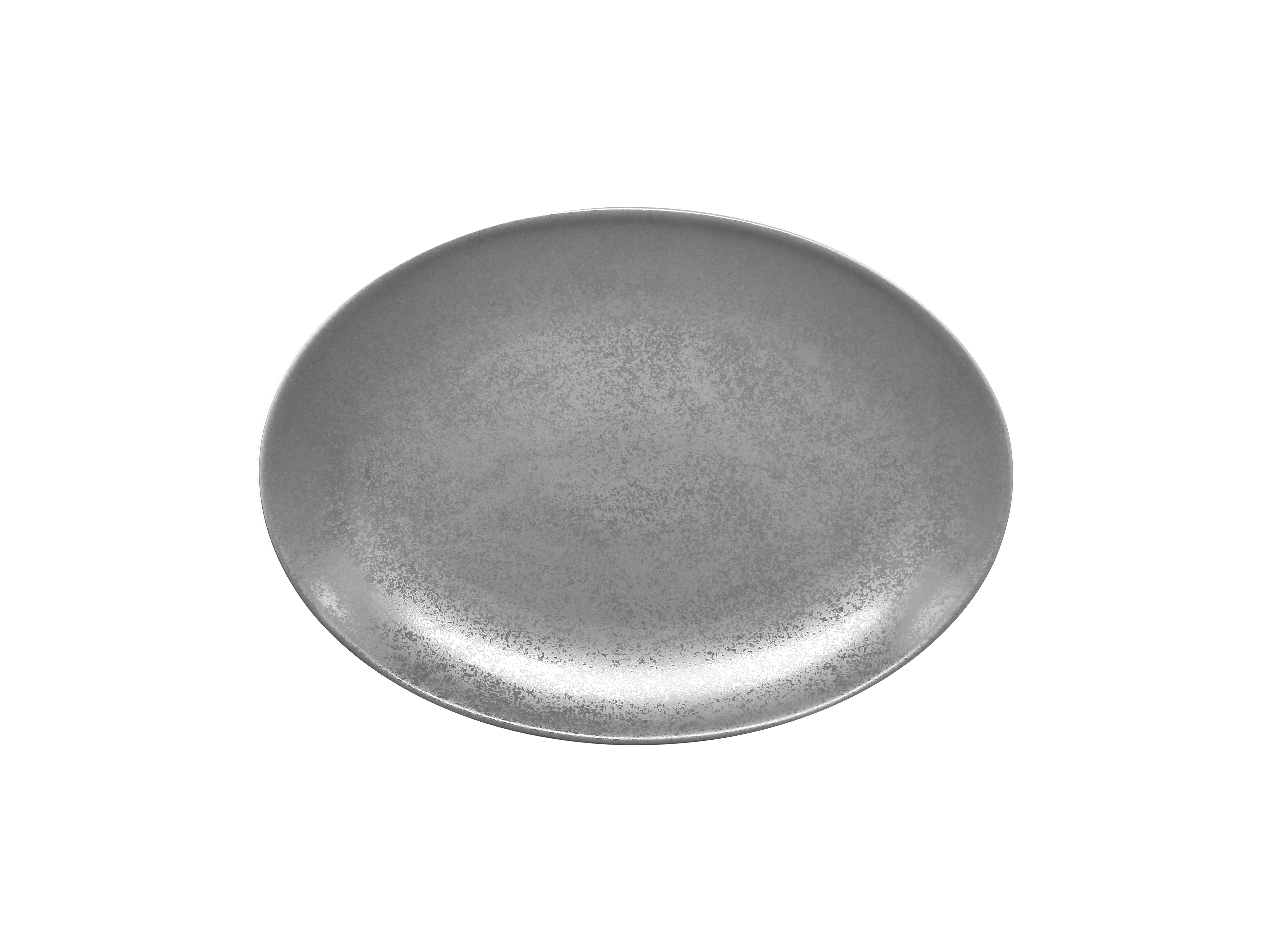 Platte oval 32x23cm FUSION grau