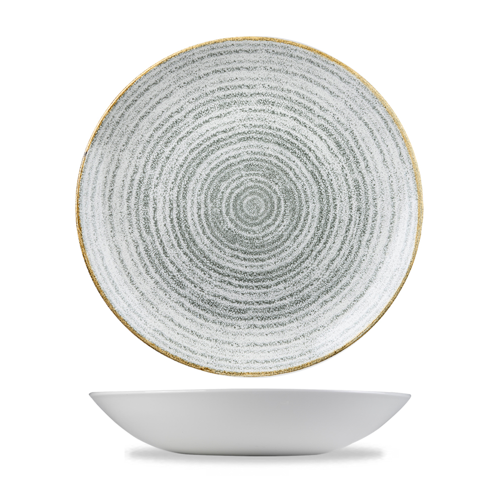 122988 Teller tief coup 24,8cm STUDIO PRINTS HOMESPUN stone grey