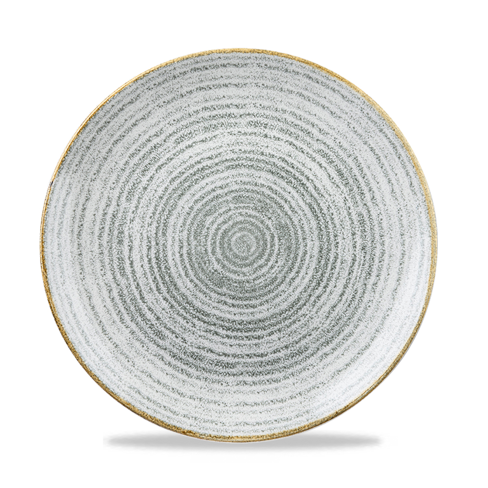 122899 Teller flach coup 26cm STUDIO PRINTS HOMESPUN stone grey