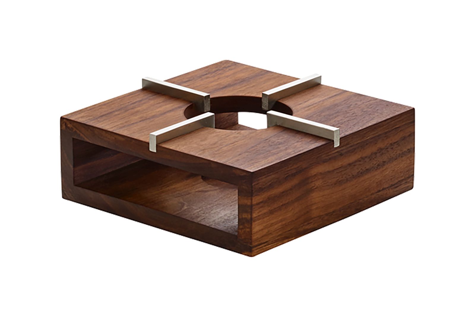 Stövchen 14x14cm Holz Wood Nussbaum Stövchen 14x14cm Holz Wood Nussbaum