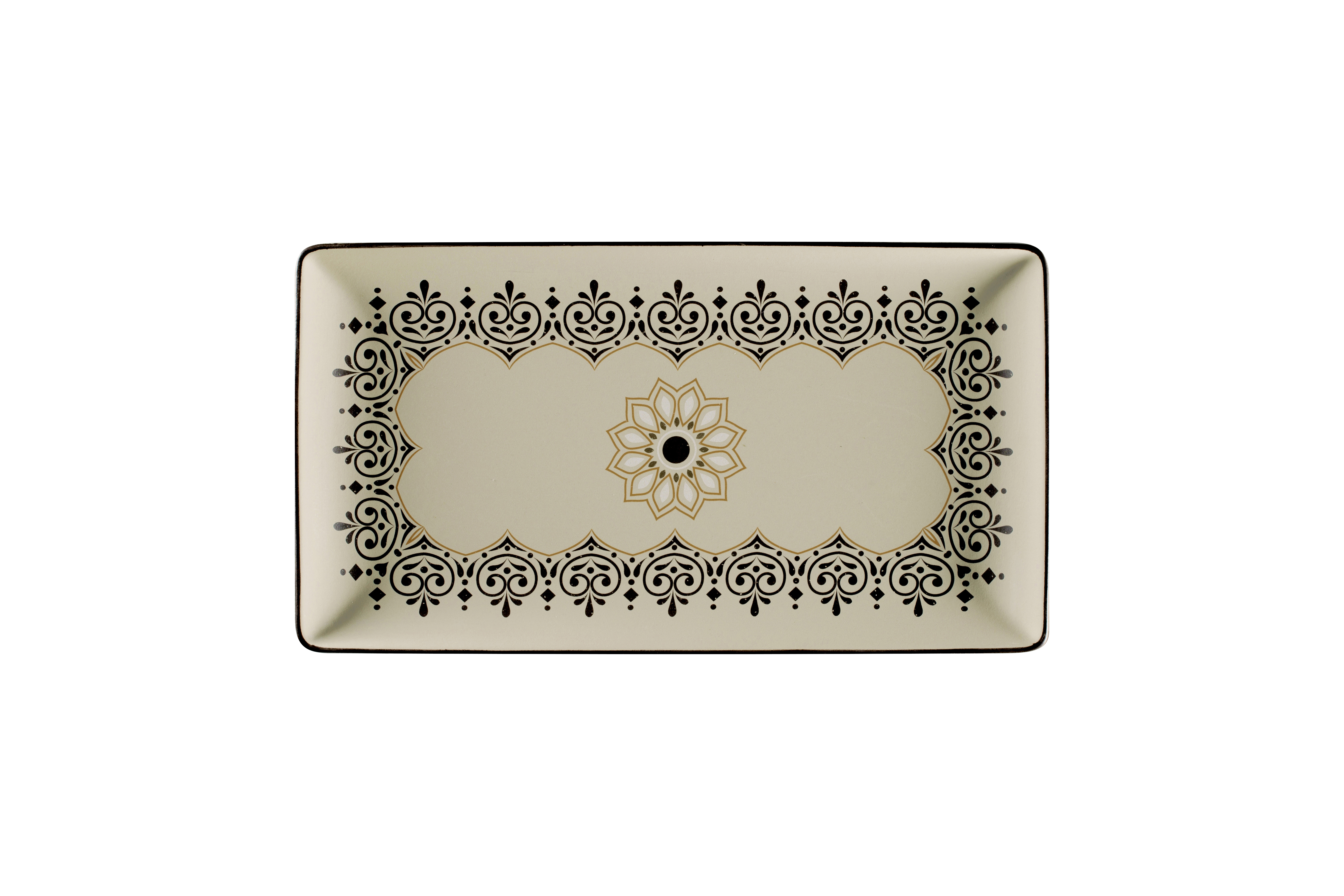 Teller eckig 33,8x18,3x2,4cm ARGILA CARTAGENA decorated grey Teller eckig 33,8x18,3x2,4cm ARGILA CARTAGENA decorated grey
