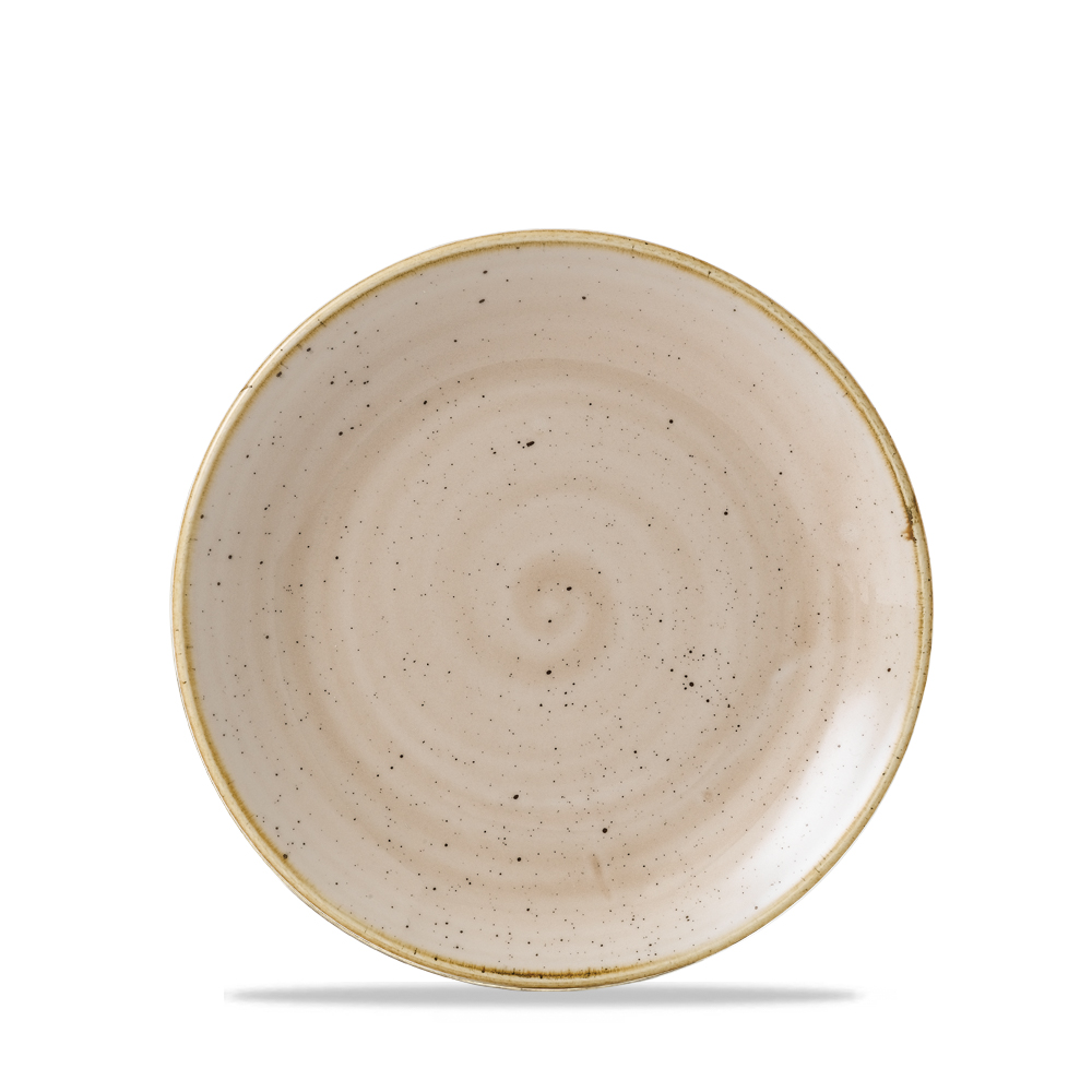 122865 Teller flach coup 17cm STONECAST nutmeg cream