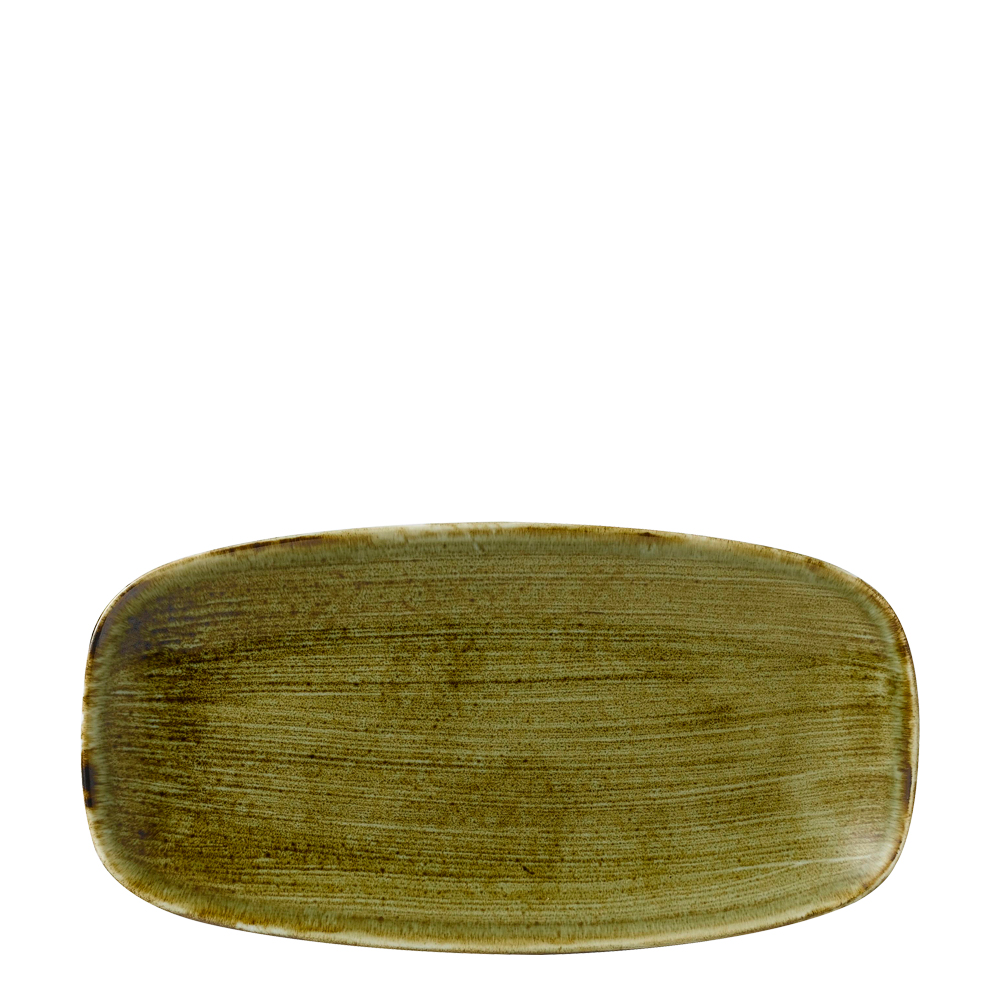 Platte eckig 29,8x15,3cm STONECAST plume green