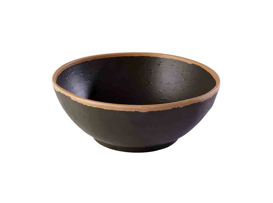 126807 Schale CROCKER brauner Rand D:21cm H:8cm 1,45l