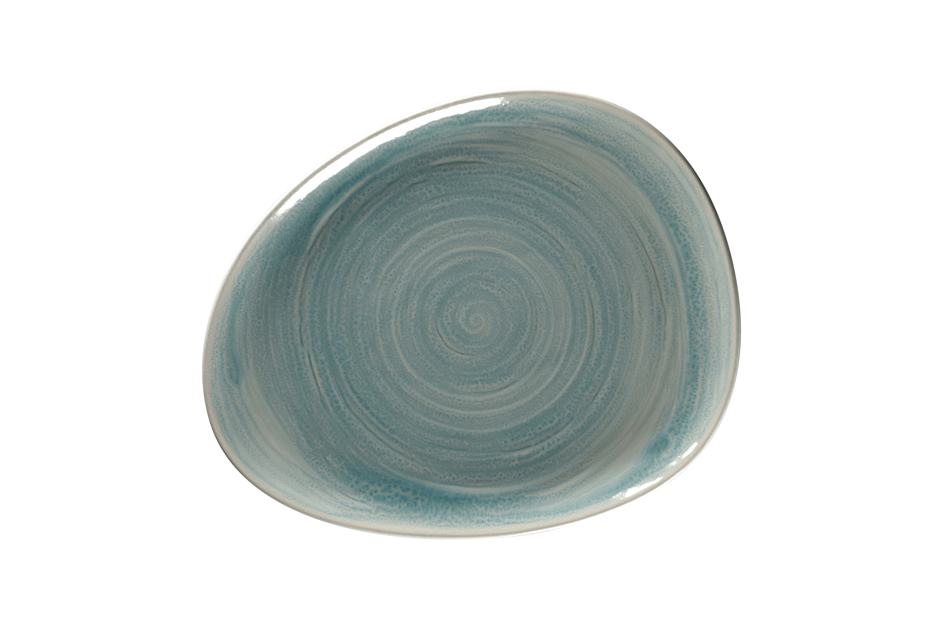 159556 Teller organisch 28x22,6cm RAKSTONE SPOT saphire