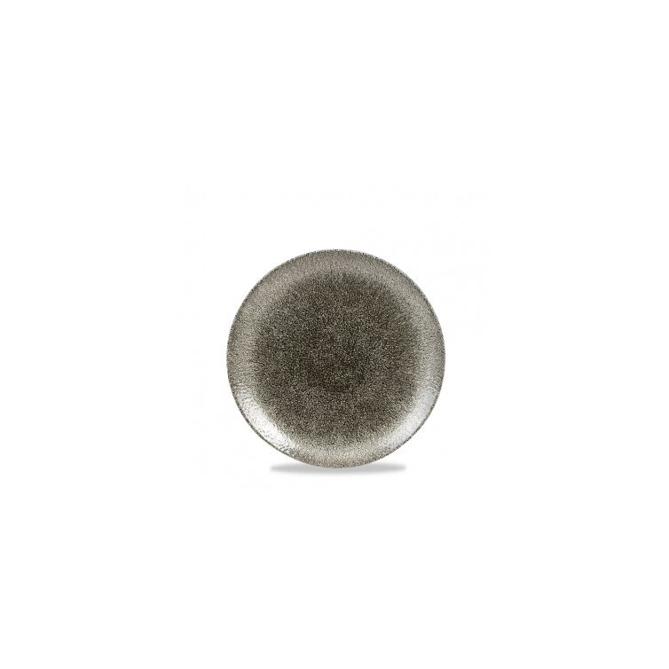 Teller flach coup 16,5cm RAKU quartz black