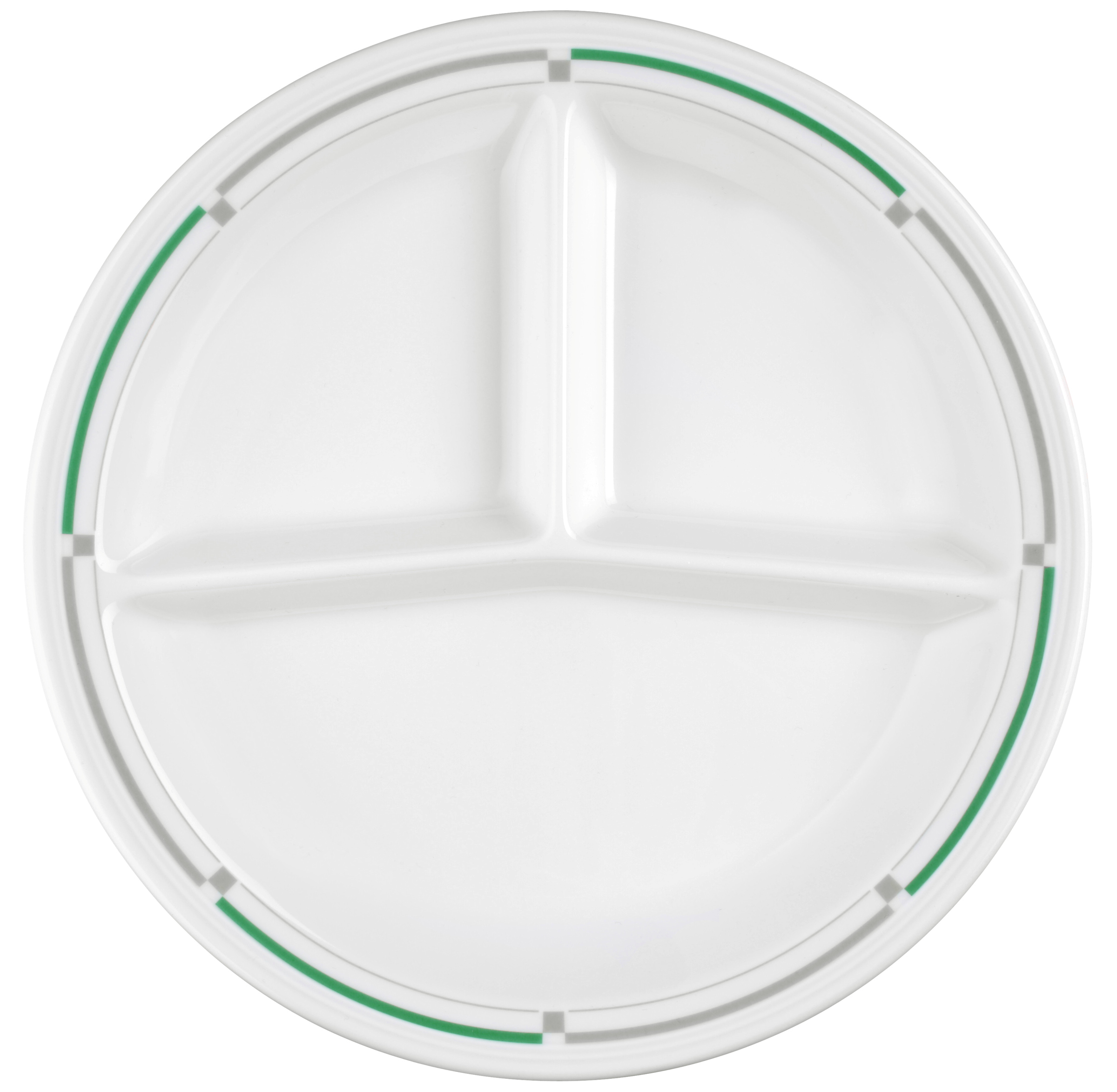 Platte rund mit Relief V219 IM rund 3 tlg. 25,5cm VITALIS grün-grau