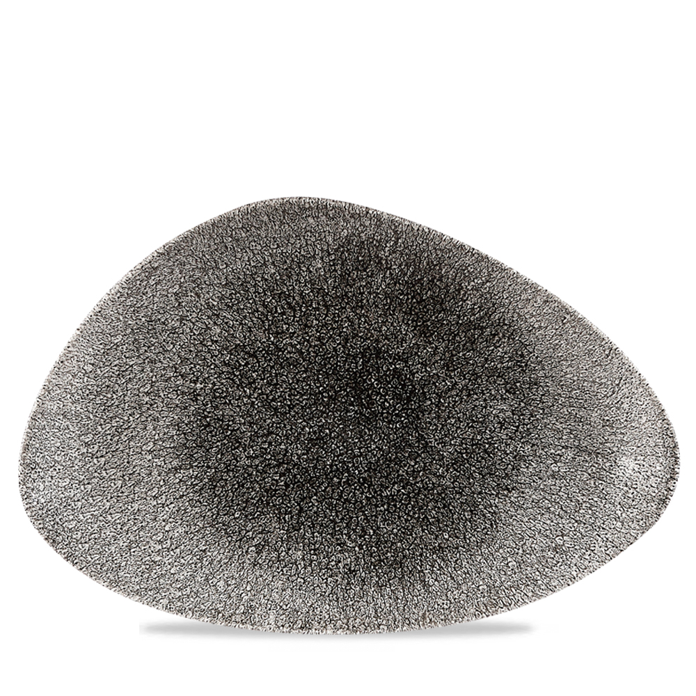 Platte Chefs dreieckig 35,5x18,8cm RAKU Quartz black