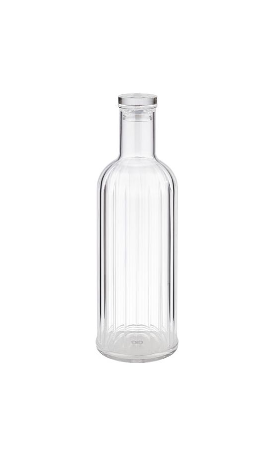 Glasflasche STRIPES Ø 9 cm, H: 28,5 cm, 1 Liter Silikon
