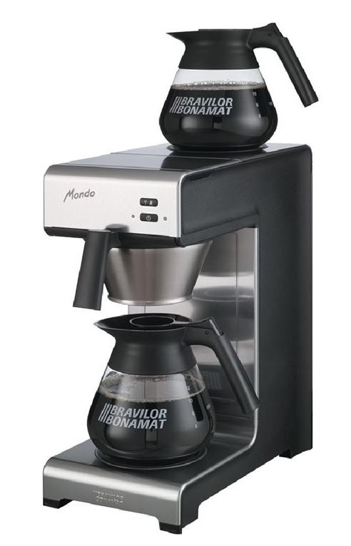 Kaffee-/Teemaschine MONDO  mit 1 Brühsystem und 2 Warmhalteplatten