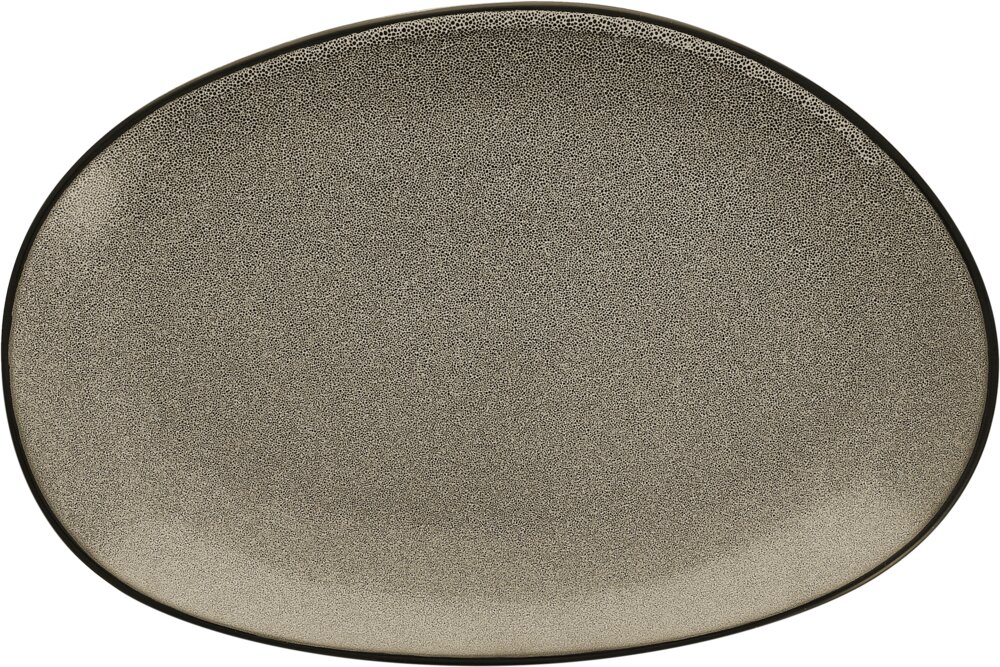 Platte oval coup 36cm STON grau