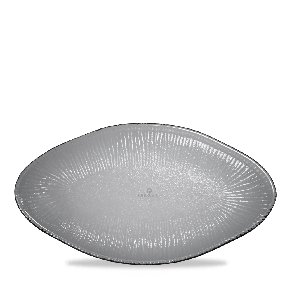 Platte oval 30x16,2cm BAMBOO GLASS dusk