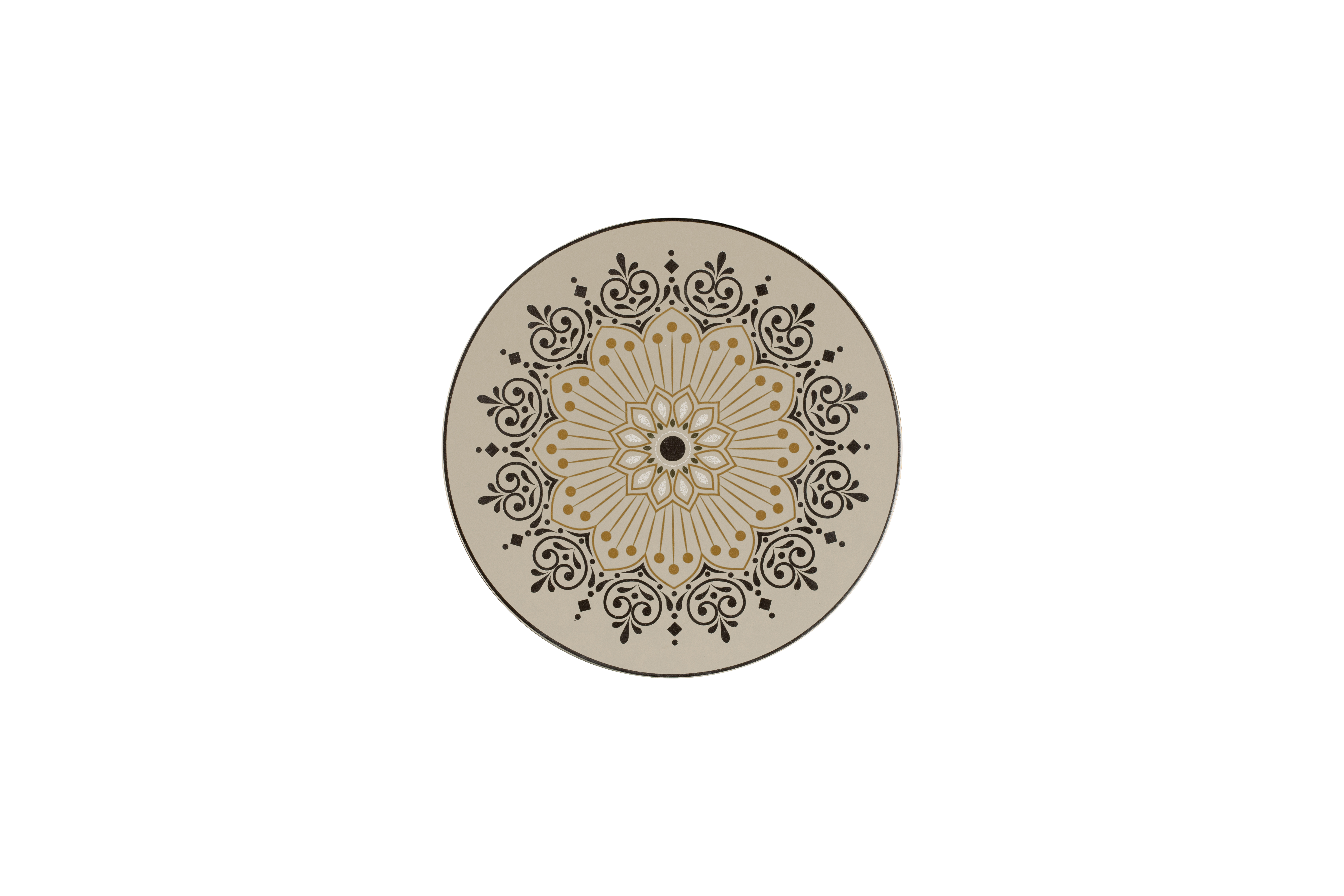 Teller flach Ø20,5cm H1,5cm ARGILA CARTAGENA decorated grey Teller flach Ø20,5cm H1,5cm ARGILA CARTAGENA decorated grey