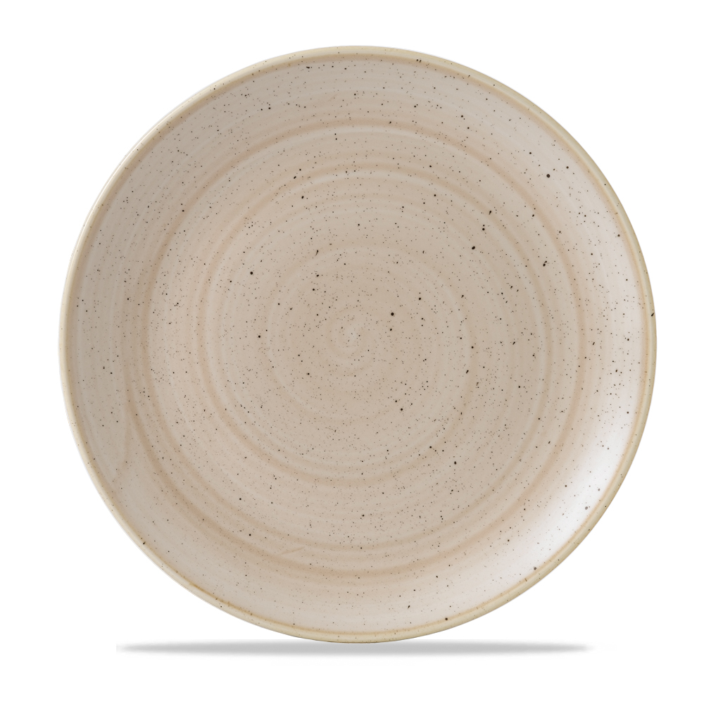 122921 Teller flach coup 29cm STONECAST nutmeg cream