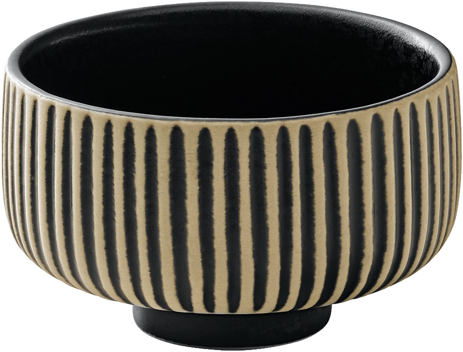 Schale rund 8cm 0,12l NARA RELIEF schwarz/weiß Schale rund 8cm 0,12l NARA RELIEF schwarz/weiß