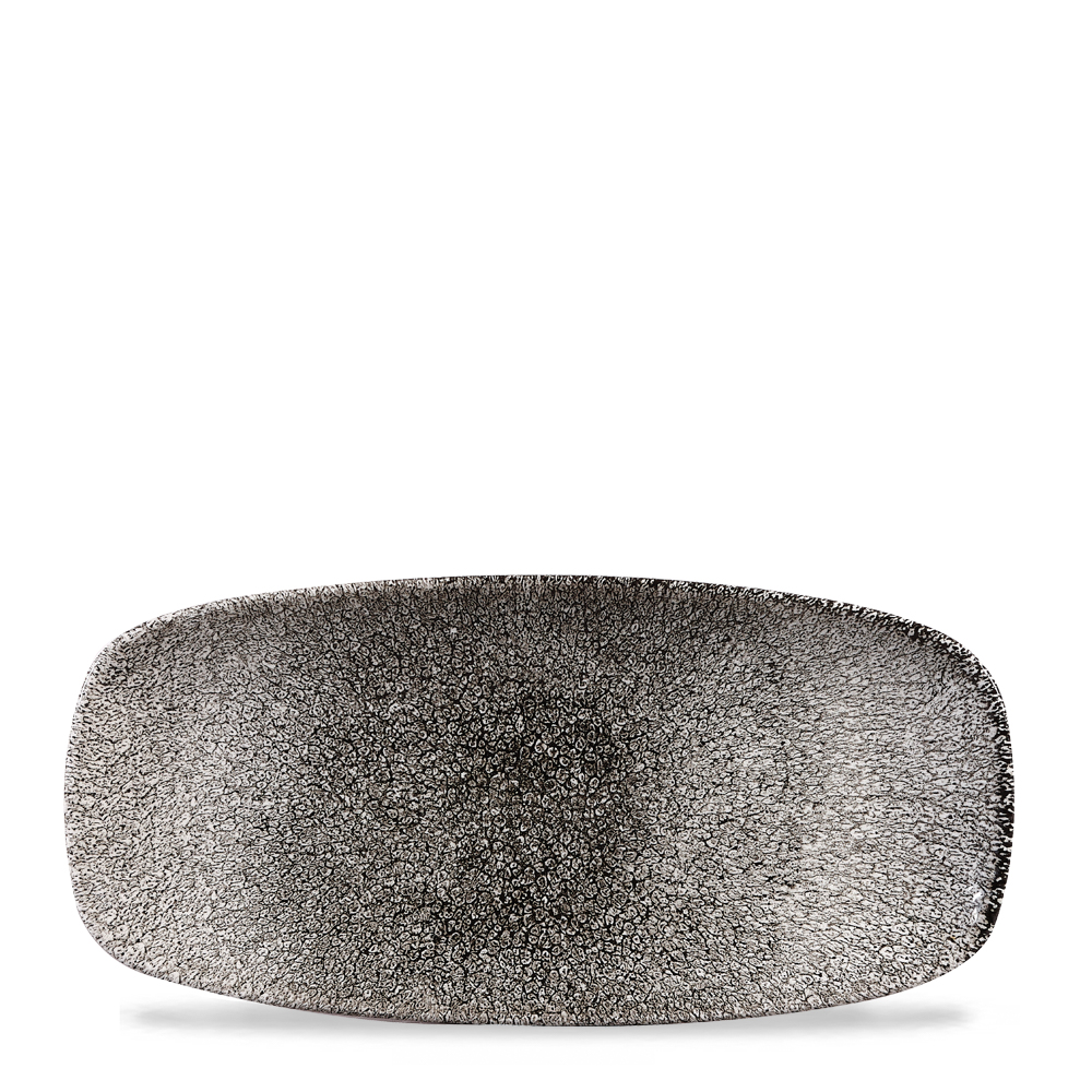 Platte Chefs eckig 26,9x12,7cm RAKU Quartz black