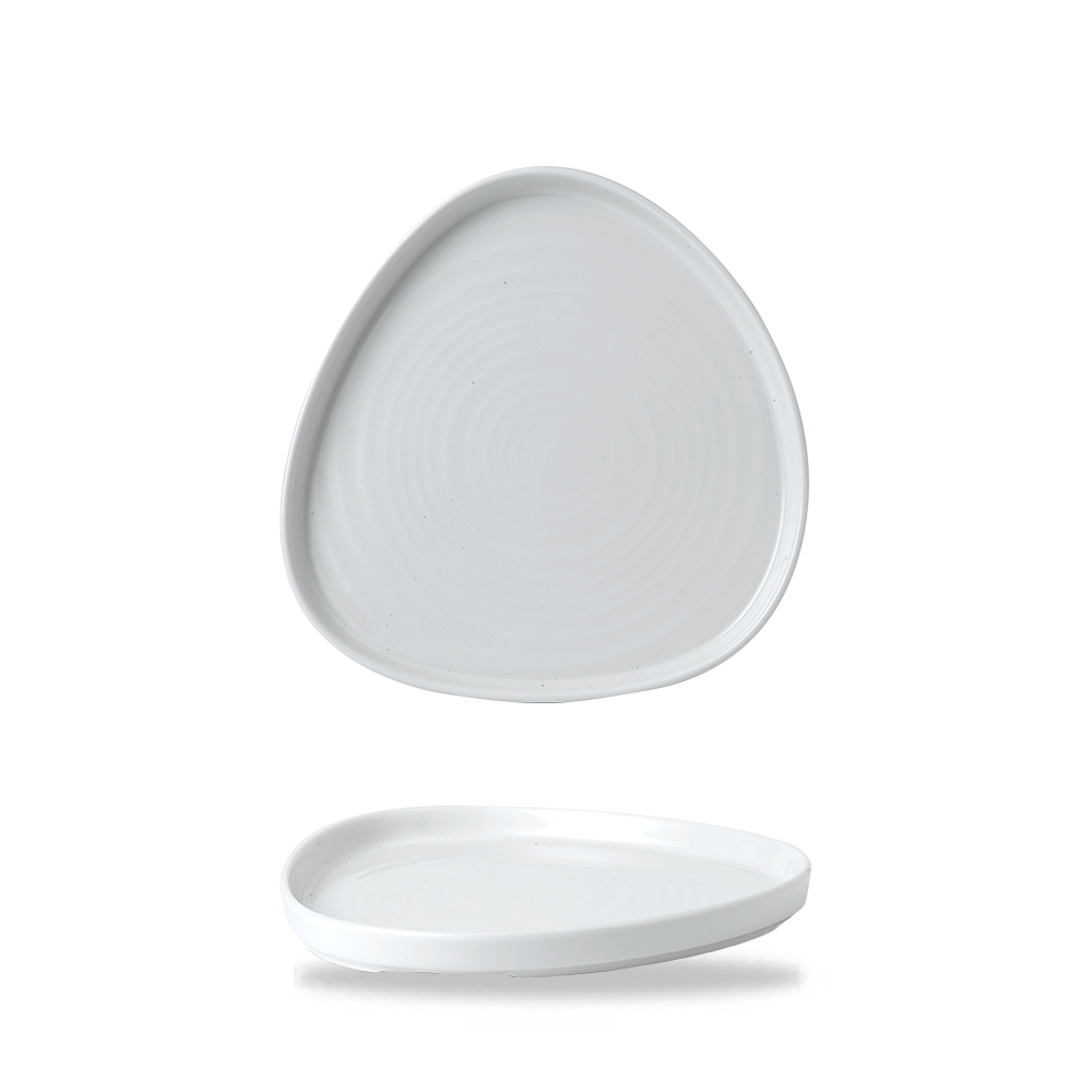 Teller dreieckig walled 20cm CHEFS' PLATES white