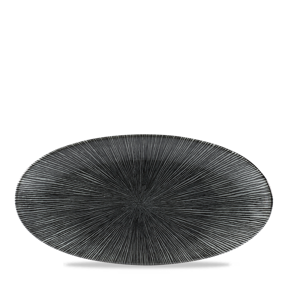Platte oval coup 29,9x15cm STUDIO PRINTS AGANO black