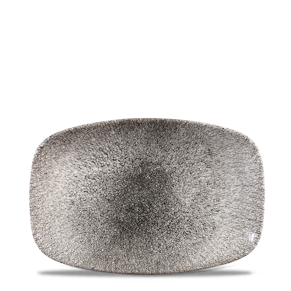 Platte Chefs eckig 23,7x15,7cm RAKU Quartz black
