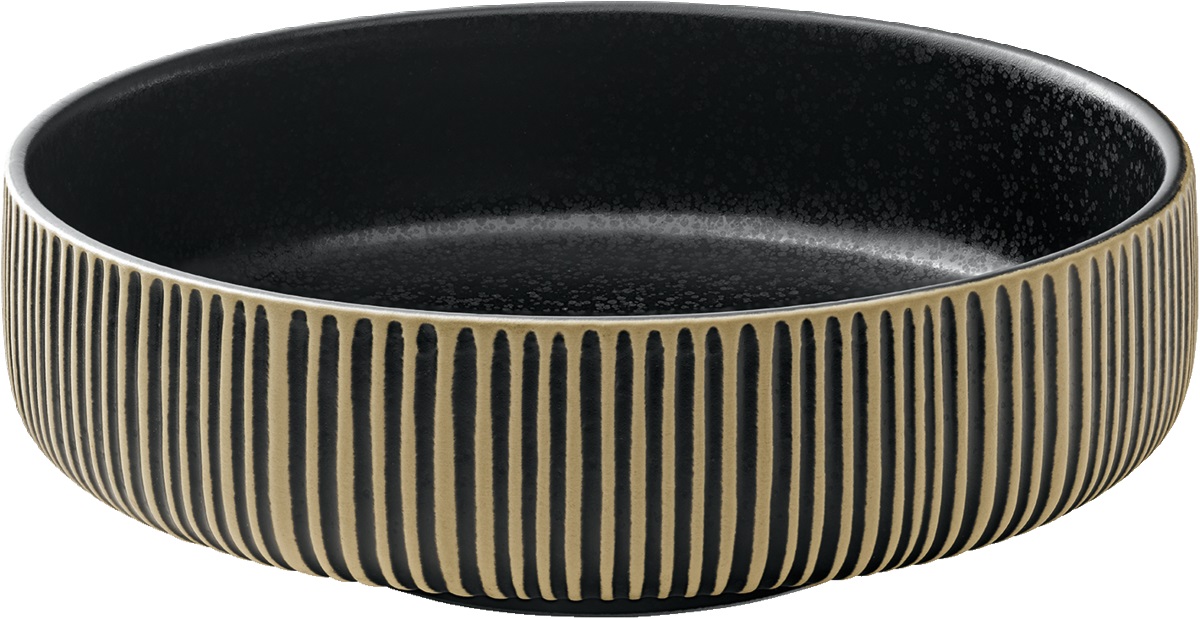 Schale rund 12cm 0,33l NARA RELIEF schwarz/weiß Schale rund 12cm 0,33l NARA RELIEF schwarz/weiß